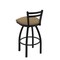 Holland Bar Stool Co 25" Low Back Swivel Counter Stool, Black Wrinkle, Canter Sand Seat 41125BW013 - alternate 3